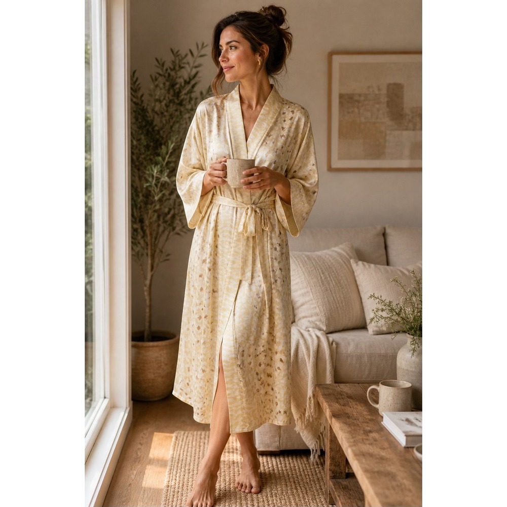 Show Me Your Mumu NWT Satin Robe OS Animal Print Lounge Duster